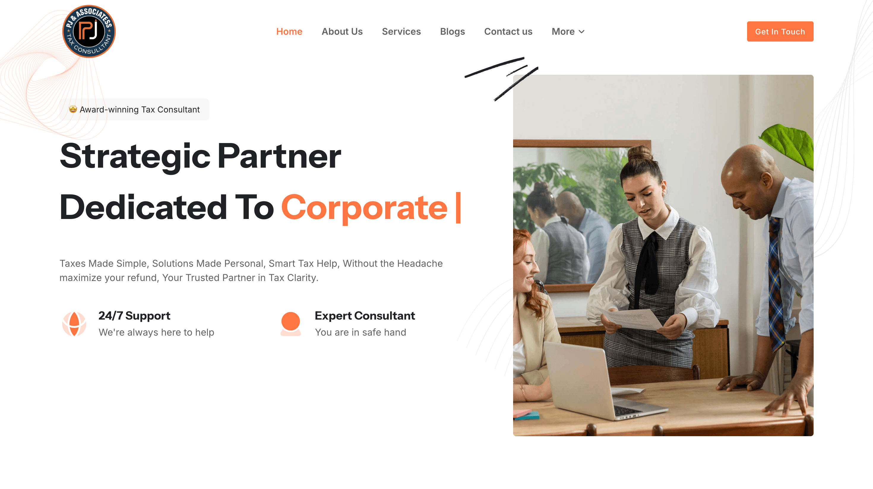 PJ & Associates screenshot